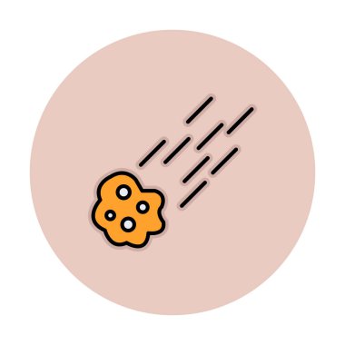 Meteor düz ikon vektör çizimi