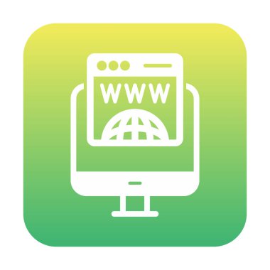 Alan Adı Kayıt Web simgesi vektör illüstrasyonu