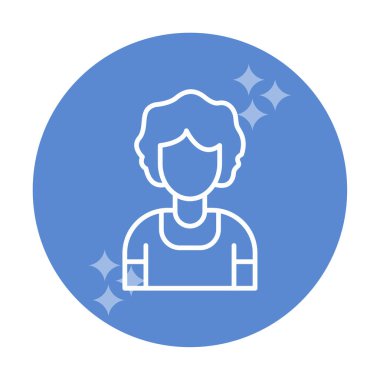 kadın web simgesi vektör illüstrasyonu