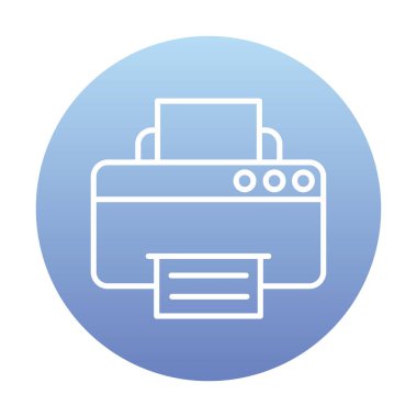 yazıcı simgesi web basit illüstrasyon