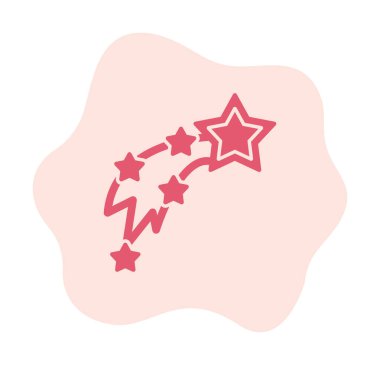 Kayan Yıldızlar simge vektör çizimi