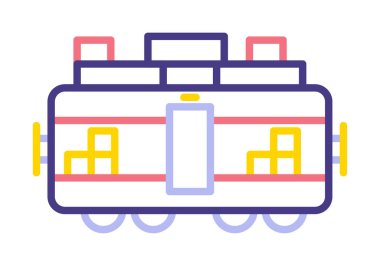 Tren kargosunun vektör çizimi
