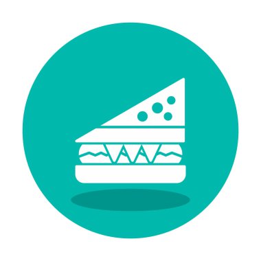 Sandviç simgesi, vektör illüstrasyonu, grafik tasarımı