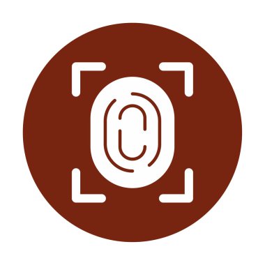 Parmak izi web simgesi vektör illüstrasyonu