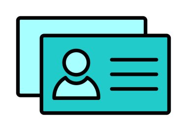 İş Kartları arka planda basit simge. 