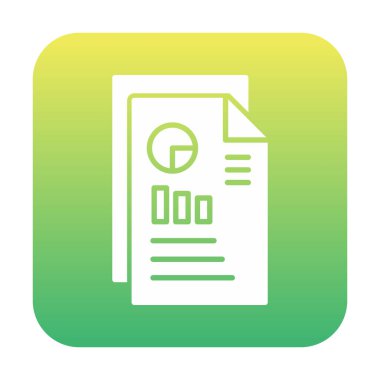 iş raporu simgesi, vektör illüstrasyonu basit tasarım