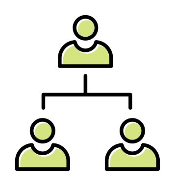 Çalışma Yönetimi vektör simgesi modern basit illüstrasyon