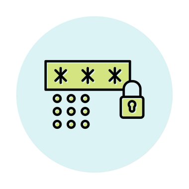 Şifre güvenlik renk simgesi 