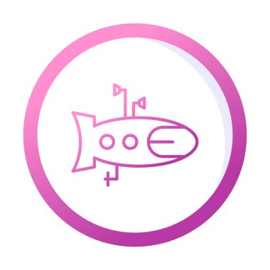 denizaltı simgesi web basit illüstrasyon