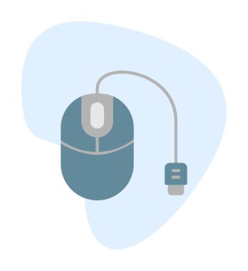  düz bilgisayar fare simgesi tasarımı çizimi 