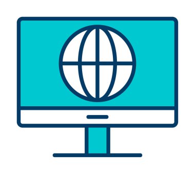 İnternet simgesi vektör illüstrasyonu