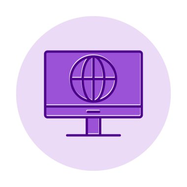 İnternet simgesi vektör illüstrasyonu