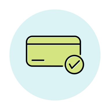 Kredi kartı ikonu vektör illüstrasyonu