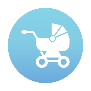 bebek arabası kutsal kişilerin resmi, vektör çizim 