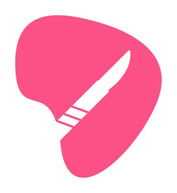 Cerrahi bıçak. Web simgesi basit illüstrasyon 