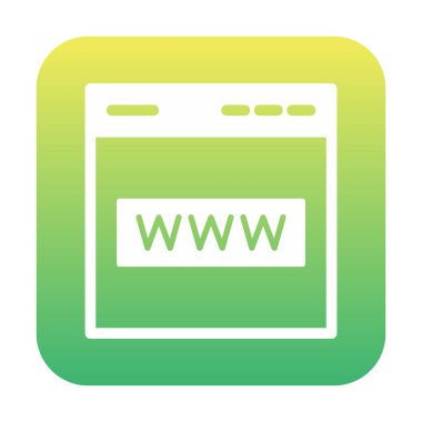 Basit web sitesi arayüzü simgesi, vektör illüstrasyonu