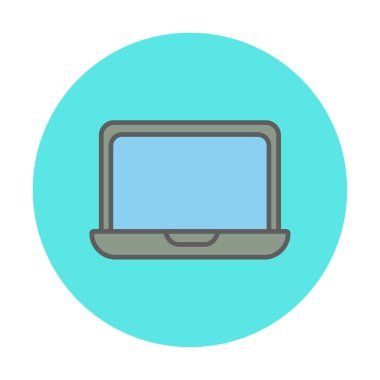 dizüstü bilgisayar simgesi, vektör illüstrasyonu basit tasarım 