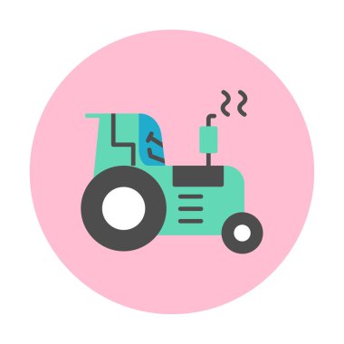 Traktör simgesi web çizimi