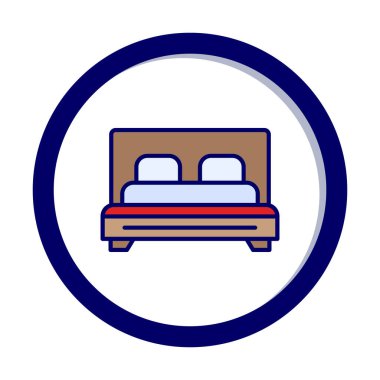 yastıklı yatak vektör simgesi modern basit tasarım