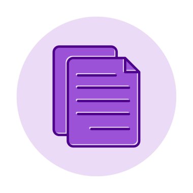 belge düz simgesi, vektör illüstrasyonu 