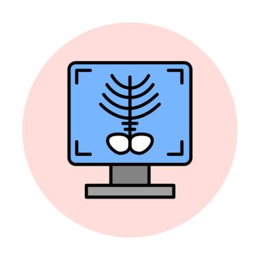 X-ray Bone ikon vektör çizimi