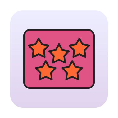 Beş Yıldız derecelendirme konsepti vektör çizimi