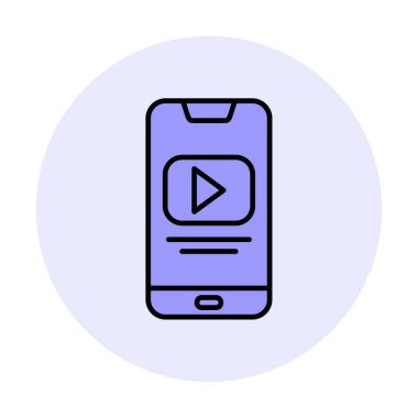 Video simge vektör çizim oynamak