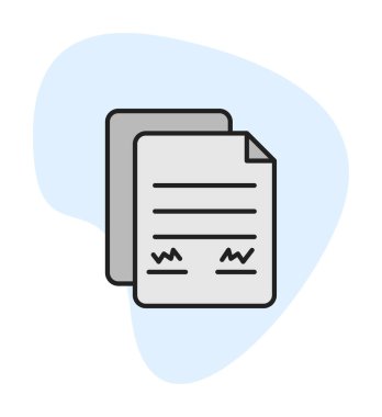 belge web simgesi vektör illüstrasyonu 