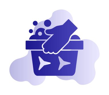 Basit El Yıkama simgesi, vektör illüstrasyonu