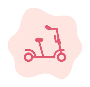 Scooter simgesi vektör illüstrasyonunu tekmele