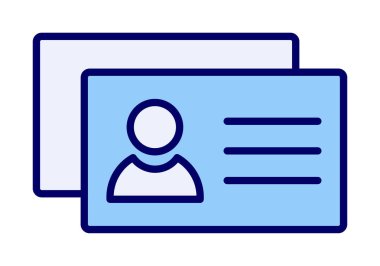 İş Kartları arka planda basit simge. 