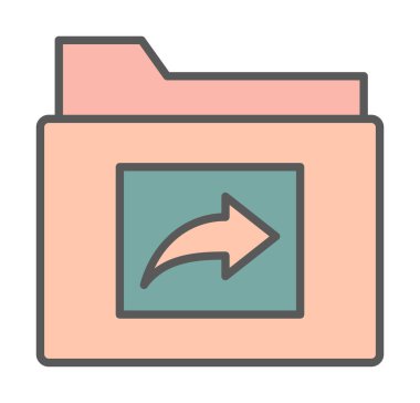 klasör renkli vektör simgesi 