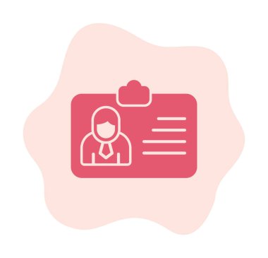 Ofis Giriş Kartı simgesinin vektör illüstrasyonu 