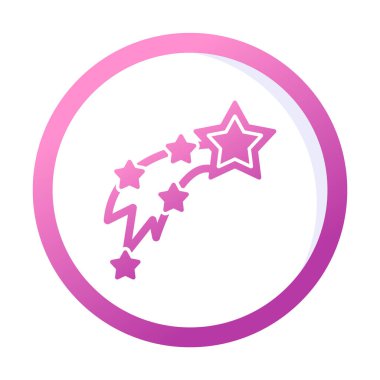 Kayan Yıldızlar simge vektör çizimi