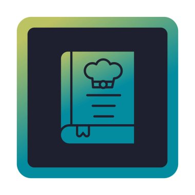 Şef kitap ikonu vektör illüstrasyonu 