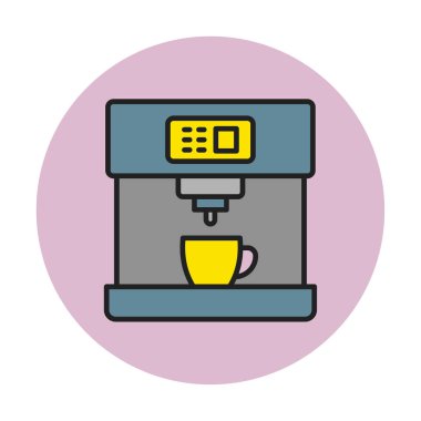 kahve makinesi simgesini, vektör çizim
