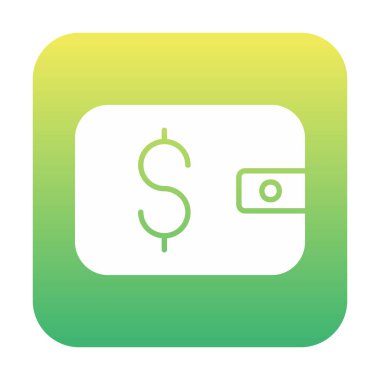 wallet icon, vector illustration simple design