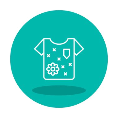 Giysi simgesi, tişört, vektör illüstrasyonu