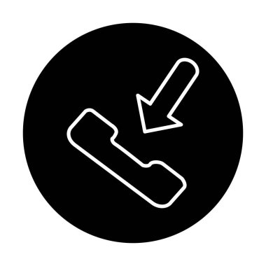 telefon arama simgesi, vektör illüstrasyonu basit tasarım