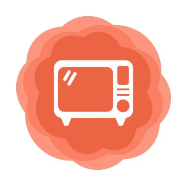 Eski TV simgesi vektör illüstrasyonu