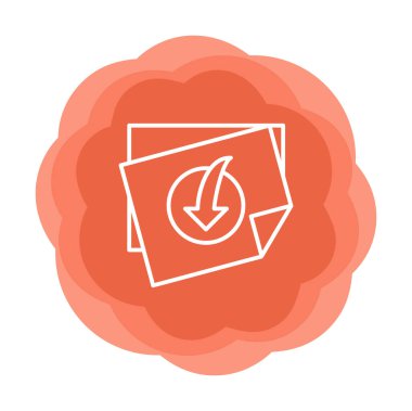  Dosya indir simgesi, vektör çizim