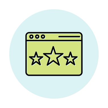 Web sayfası Geri bildirim simgesi, vektör illüstrasyonu