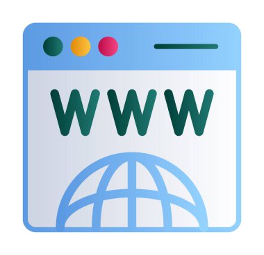 Basit web sitesi arayüzü simgesi, vektör illüstrasyonu