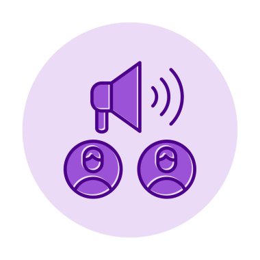 Kamu Tanıtım simgesi vektör illüstrasyonu