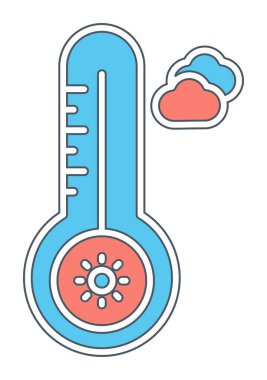 Sıcak Sıcaklık simgesine sahip termometre 