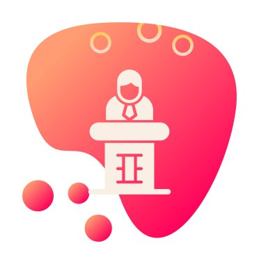 Basit Brifing simgesi, vektör illüstrasyonu