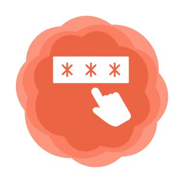 Parola web simgesi, vektör çizim