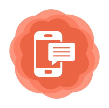 Basit sohbet simgesi, konuşma balonu, vektör illüstrasyonu