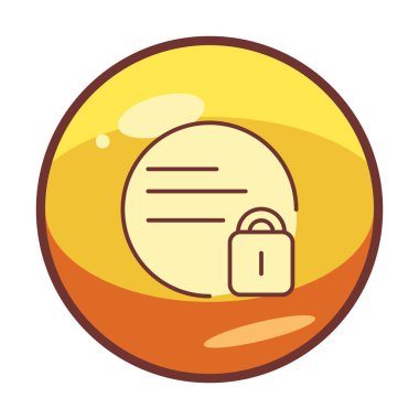 Asma kilit. Web simgesi basit illüstrasyon