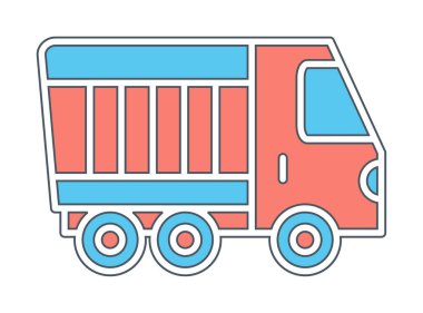 Web ve mobil uygulama tasarımınız için kamyon simgesi vektörü, kamyon logosu konsepti